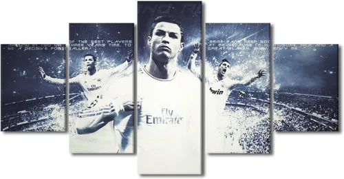 Miniatura 16 de TUMOVO Lienzo decorativo para pared, cuadro de Cristiano Ronaldo, cuadros de club de fútbol, impresiones en lienzo, póster de arte de pared, arte