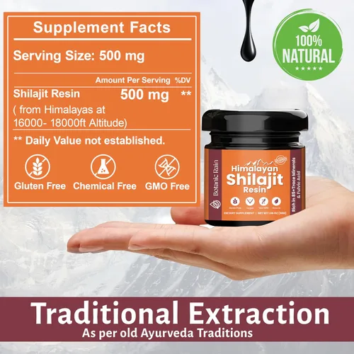 Miniatura 6 de Resina Shilajit pura del Himalaya para hombres y mujeres, más de 85 oligominerales, 75% más de ácido fúlvico para aumentar la energía y apoyo