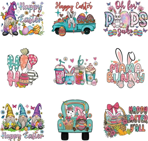 Miniatura 10 de Calcomanías termoadhesivas de San Valentín, 6 hojas de bonitos patrones de San Valentín para transferencia de calcomanías para mujeres y niñas