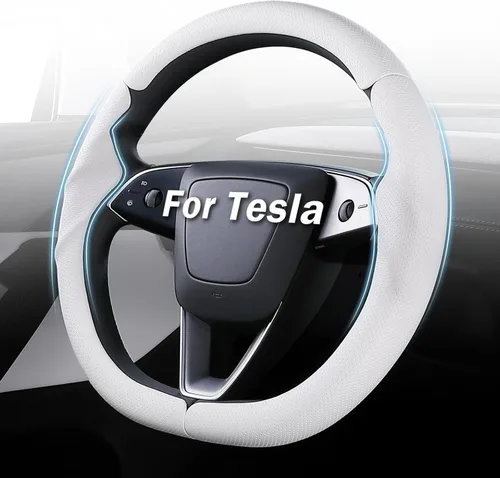 Miniatura 18 de Cubierta de volante para Tesla Model 3 Highland (2024-Presente) / Model Y Juniper (2025-Presente), antideslizante, agarre cómodo, transpirable