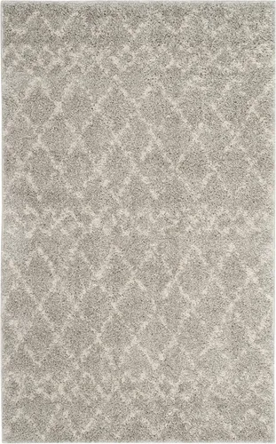Miniatura 23 de SAFAVIEH Berber Shag Collection BER165C - Alfombra marroquí que no desprende pelusa, felpa de 1.25 pulgadas de grosor, para sala de estar