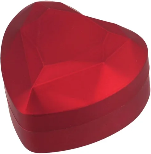 Miniatura 4 de Naimo Caja de anillo de compromiso, aretes, monedas, caja de anillos con luz LED para propuesta, compromiso, regalo de boda (rojo)