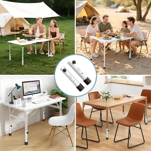 Miniatura 5 de ZhouDaShu Extensores de patas de mesa para mesas plegables, extensiones de patas de mesa para patas dobladas y rectas, elevadores de patas de mesa