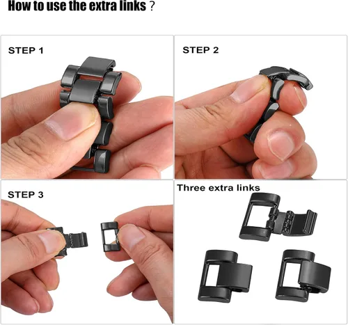 Miniatura 7 de Correas de repuesto de metal con diamantes de imitación brillantes de circonita cúbica para Apple Watch de 1.496 pulgadas, 1.575 pulgadas, 1.614