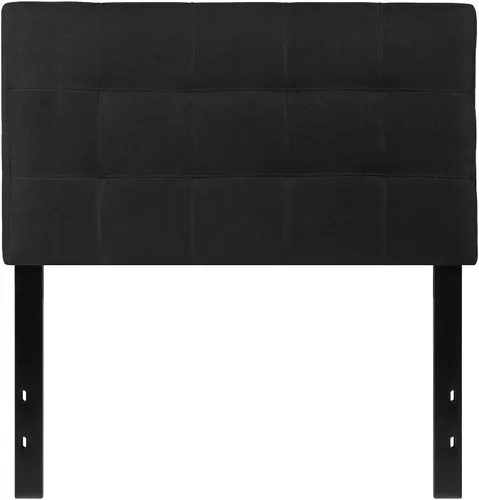Miniatura 6 de Flash Furniture Bedford - Cabecera tapizada con puntada de caja y diseño capitoné, tamaño individual, en tela negra Negro