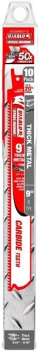 Miniatura 3 de Diablo DS0908CF10 - Hojas de sierra recíproca Steel Demon de 9" con 8 TPI, dientes de carburo, para metal grueso (paquete de 10)
