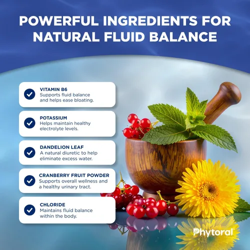 Miniatura 6 de Tevare - Píldoras de agua diurética prémium con vitamina B-6, cloruro de potasio y raíz de diente de león; suplemento alimenticio puro y natural