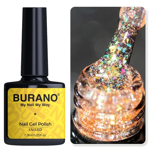 Miniatura 26 de BURANO Esmalte de uñas de gel reflectante, 0.2 fl oz, esmalte de gel reflectante con purpurina de diamante, esmalte de gel de color brillante