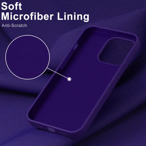 Miniatura 4 de DEENAKIN Funda compatible con iPhone 14 Pro Max con protector de pantalla, funda de goma de silicona suave para mujeres, niñas, mujeres y niñas