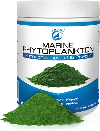 Polvo de fitoplancton marino de 1 libra - Superalimento oceánico denso en nutrientes para humanos y perros - Fuente natural de EPA - Microalgas de