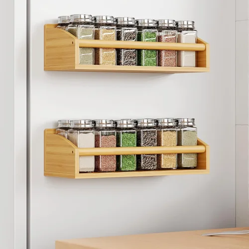 Miniatura 15 de Mystozer Paquete de 2 organizadores magnéticos para especias, ahorro de espacio para refrigerador y horno microondas, estante magnético