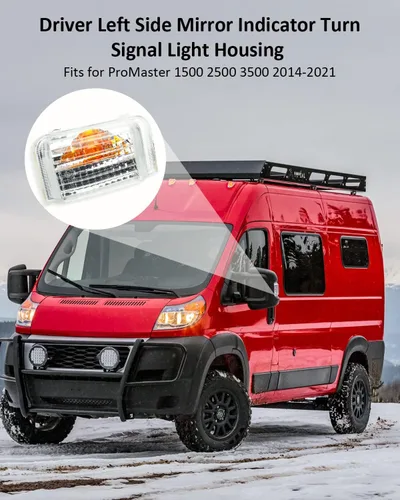 Miniatura 2 de Indicador de espejo lateral izquierdo para conductor, carcasa de luz de señal de giro Compatible con ProMaster 1500 2500 3500 2014-2021