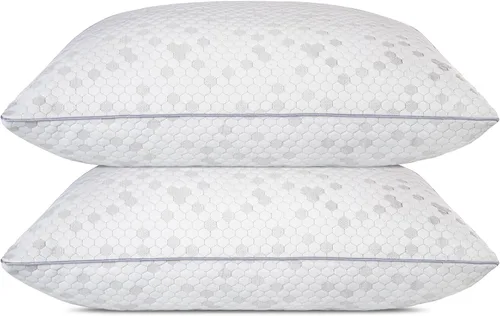 Miniatura 11 de HIMOON Almohadas de cama para dormir paquete de 4, juego de almohadas refrescantes de tamaño estándar de 4, funda de microfibra de alta gama