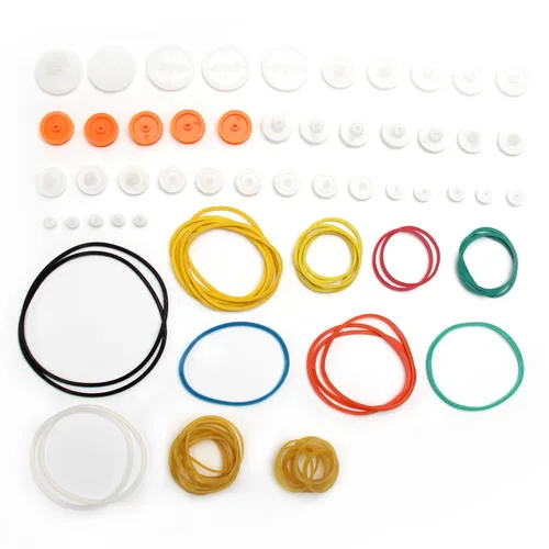 Miniatura 12 de Fielect Kit de engranajes de plástico 43pcs con accesorios surtidos para robot motor DC