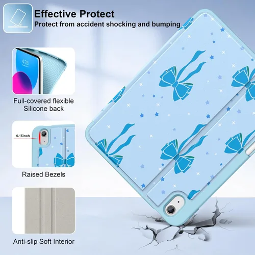Miniatura 6 de Supveco Funda para iPad (A16) de 11ª generación de 11 pulgadas (2025), iPad de 10ª generación de 10.9 pulgadas (2022) con soporte para lápiz, funda