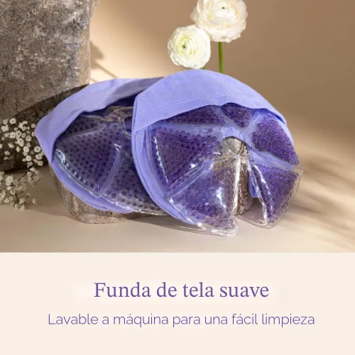 Miniatura 8 de Lansinoh - Paquetes de terapia para el pecho, almohadillas para el pecho frías y calientes con 2 fundas suaves, elementos esenciales