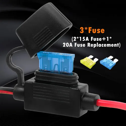 Miniatura 3 de CUZEC Cable de extensión de 16 AWG con abrazadera de batería de 12 V/24 V clip de batería para inversor de alta potencia y más (1.6 pies de largo)