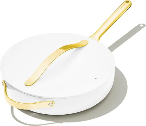 Miniatura 11 de Caraway Sartén Salteadora Antiadherente de Cerámica con Tapa (4.5 cuartos, 11.8 pulgadas) - No Tóxico, Sin PTFE ni PFOA - Apto para Horno y Caléndula