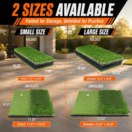 Miniatura 4 de Premium Golf Hitting Mat, 10mm Foam Padding with Rubber Backing Golf Mat, Golf Practice Mat for Indoor and Outdoor Training