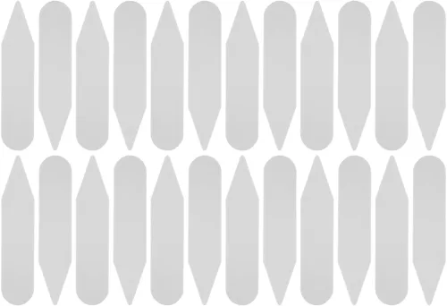 ButtonMode Soporte para cuello para camisas de vestir, mantiene los puntos del cuello nítidos y rectos, extraíbles, plástico blanco resistente,
