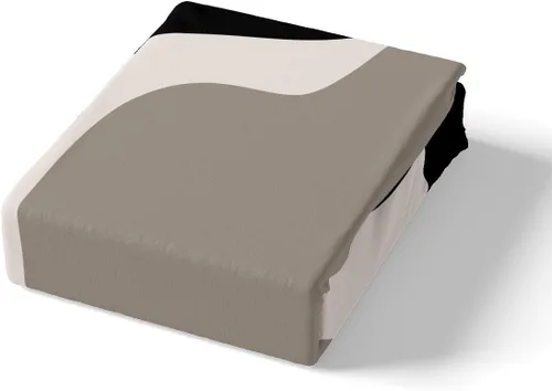 Miniatura 6 de Erosebridal Funda de edredón a rayas color negro y beige, funda de edredón bohemia moderna geométrica abstracta para mujeres, hombres y adultos