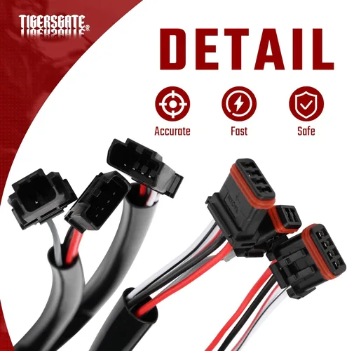 Miniatura 4 de Arnés de extensión de alambre de cableado de manillar de 16 pulgadas (bus CAN) para Harley Softails Dynas Touring Sportsters