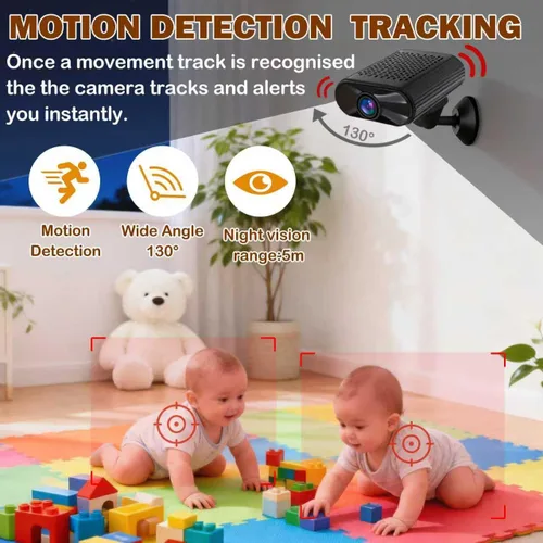 Miniatura 3 de Mini cámara – Cámara inalámbrica WiFi 4K portátil con visión nocturna, detección de movimiento, aplicación de teléfono Live View – Cámara