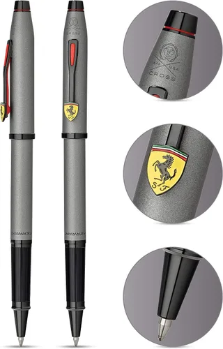 Miniatura 2 de Cross Century II - Bolígrafo de la Scuderia Ferrari, incluye caja de regalo, lacado satinado gris titanio