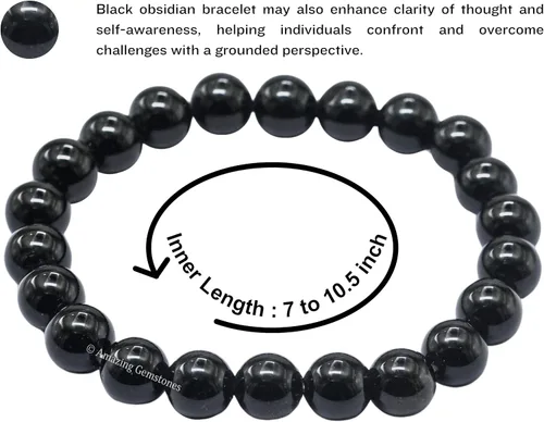 Miniatura 763 de Amazing Gemstone Crystal Bracelet for Women Men's Gifts - Protection Healing Crystal Bracelet - 8mm Gemstone Beaded Stretchable Bracelet Pulseras
