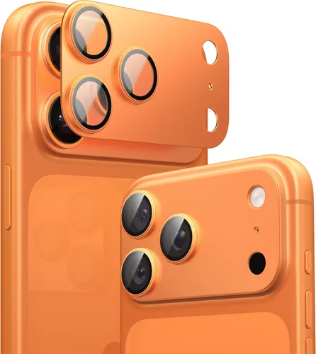 TORRAS Protector de lente de cámara para iPhone 17 Pro, marco de metal con vidrio templado de grado militar 9H+, cobertura completa, arañazos, 12