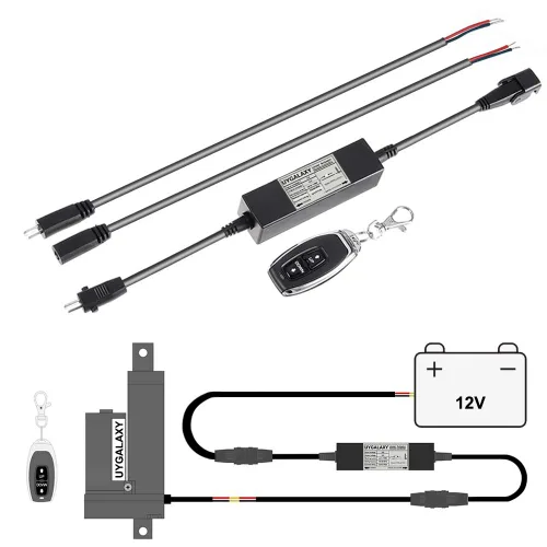 UYGALAXY Controlador de actuador lineal Motor DC 12V Interruptor momentáneo adelante/retroceso Control remoto inalámbrico DPDT Relé para motores