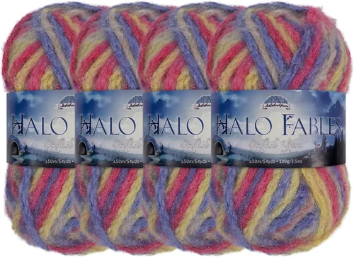 Miniatura 17 de JubileeYarn Halo Fables Yarn - 100g/Skein Bulky Polyester - North Wind Sun - 2 Skeins