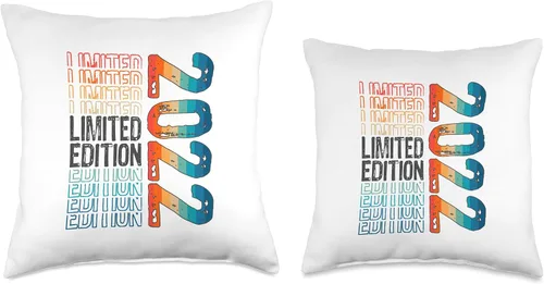 Miniatura 3 de Limited Edition Vintage 2022 Retro Birthday Throw Pillow