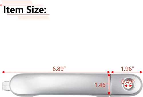 Miniatura 3 de RLB-HILON Manija exterior de puerta compatible con Nissan Versa 2007-2011 y Nissan Tiida 2007-2012, para 82641EL12A N1310130, Manija de puerta