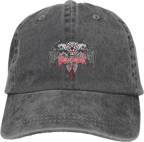 Miniatura 9 de Cowboy Hat Trendy Hats for Man and Women Djustable Four Season Outdoor Baseball Cap of Hell Skull with Angel Deep Heather