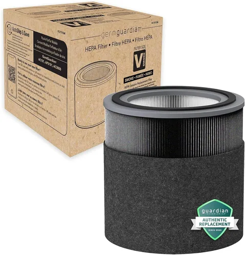 Miniatura 5 de GermGuardian Filtro V HEPA Pure Genuino - Filtro de repuesto para purificador de aire, elimina el 99.97% de contaminantes, humo de incendios