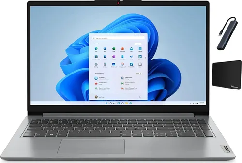 Lenovo Ideapad 1 - Laptop HD de 15.6", Intel Celeron N4500, 1.1GHz, memoria DDR4 de 8 GB, eMMC de 128 GB, Microsoft Office 365 de un año, Copilot