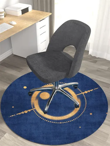 Miniatura 3 de Tapete redondo para silla de oficina, tapete para silla de piso de madera dura, tapete para silla de juegos, tapete para silla de oficina para Azul