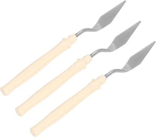 3 unids pintura mezcla raspador multipropósito colgante mango plástico pintura al óleo cuchillo herramientas paleta cuchillo paleta piezas piezas de