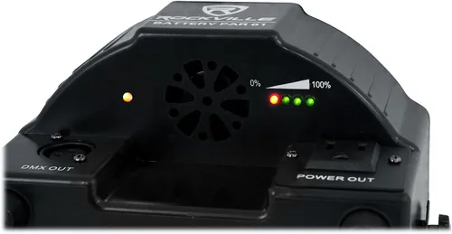 Miniatura 7 de Rockville Luz de lavado DMX recargable RGBWA+UV de batería PAR 61 de 36W, haz de 25 grados, baterías reemplazables, control remoto IR, activada por
