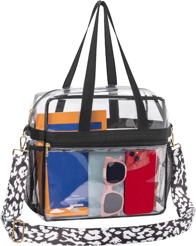 Miniatura 23 de Paxiland Clear Bag for Stadium Events, 12x6x12 inches Tote Bag with Detachable Reinforced Strap for Sports Concert and Work