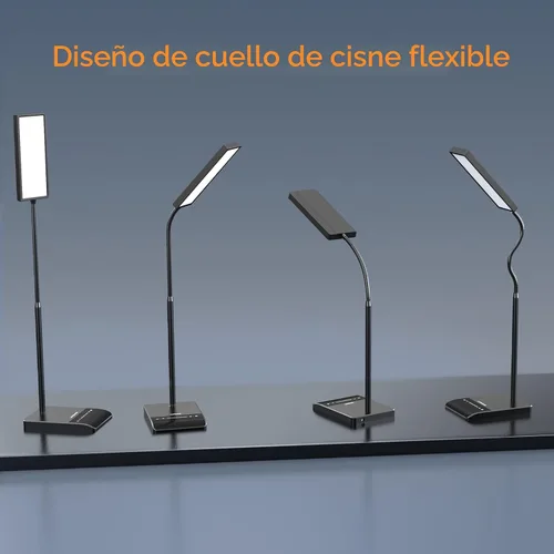 Miniatura 6 de LEPOWER Lámpara de escritorio, 800LM LED para oficina en casa, lectura de 12 W para escritorio, luz para cuidado de los ojos, lámpara de cuello