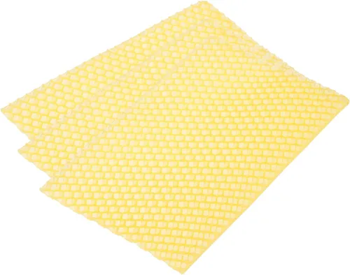 uxcell Base de cera para marcos de abeja, hojas de base de colmena, base de miel de abeja, herramienta de apicultura, color amarillo
