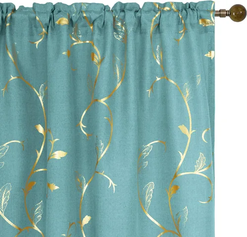 Miniatura 74 de BUHUA Cortinas Opacas de 63 Pulgadas de Largo, 2 Paneles con Aislamiento Térmico, Tratamiento de Ventana para Dormitorio, Cortinas Oscurecedoras