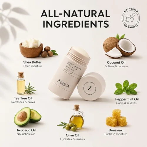 Miniatura 3 de ZAAINA Bálsamo para talones, crema milagrosa para pies 100% natural para alivio rápido, terapia de cuidado de pies hidratante intensiva para talones