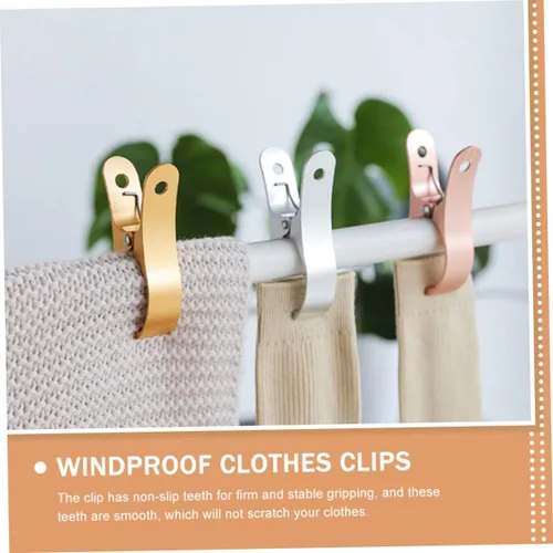 Miniatura 8 de Clips de secado de ropa, abrazaderas de toalla de playa, clip de metal para colcha, pasadores de ropa de metal, clips de utilidad, silla de playa