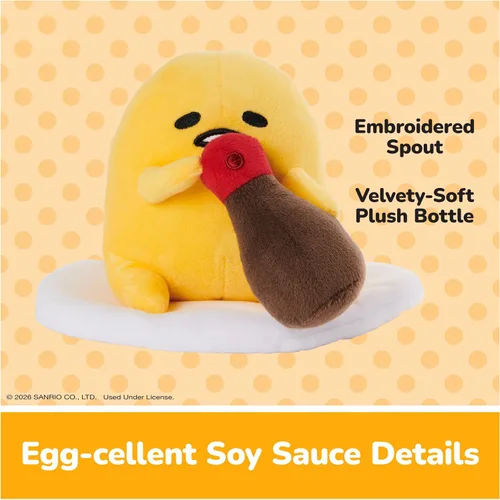 Miniatura 2 de GUND Sanrio Gudetama - Animal de peluche Lazy Egg, juguete de peluche Shakipiyo Chick para niños de 1 año en adelante, 5