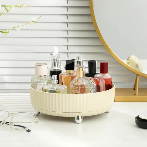 Miniatura 4 de Anyoifax Bandeja organizadora de perfumes de maquillaje, giratoria de 360 grados, organizador de loción para el cuidado de la piel, organizador