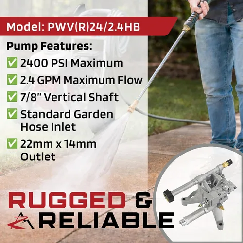 Miniatura 6 de The ROP Shop 2400 PSI Bomba de hidrolavadora eléctrica para Troy-Bilt 020293-2, 020296, 020296-0