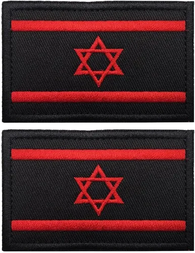Miniatura 11 de 2 parches de bandera de Israel para coser en bordado, insignias tácticas israelíes de IL, emblema militar de moral militar, parches de gancho